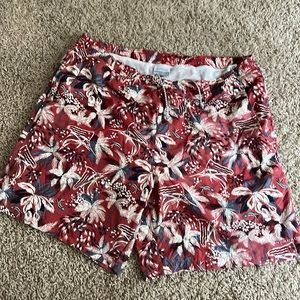 Men’s Columbia PFG Super Backcast™ Water Short - red Hawaiian print, size large